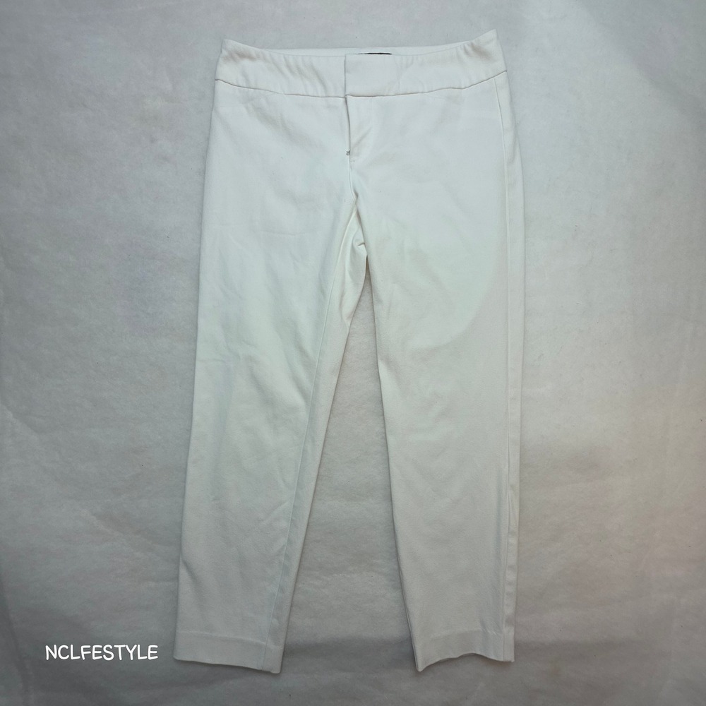 Cynthia Rowley Womens White Stretch Cotton Slim Ankle Pants Size 0